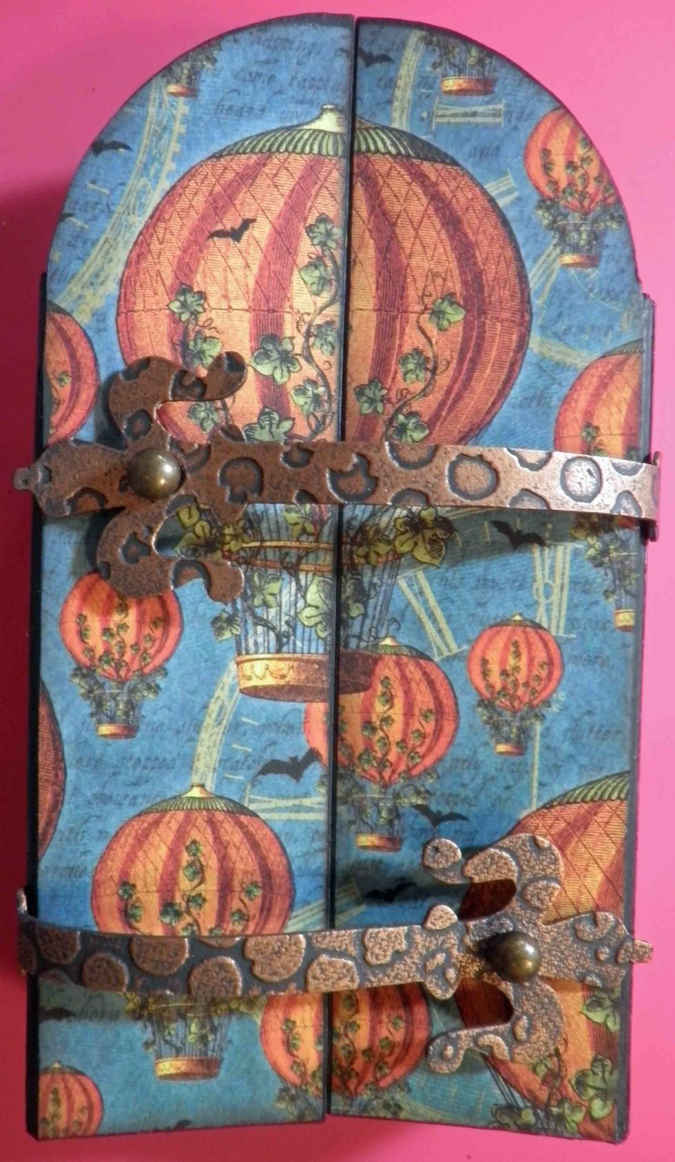 On the outside front door panels, mark and punch placement holes for the hitch fasteners and attach. Enlarge holes to fit over fasteners and leave extra room for growth.