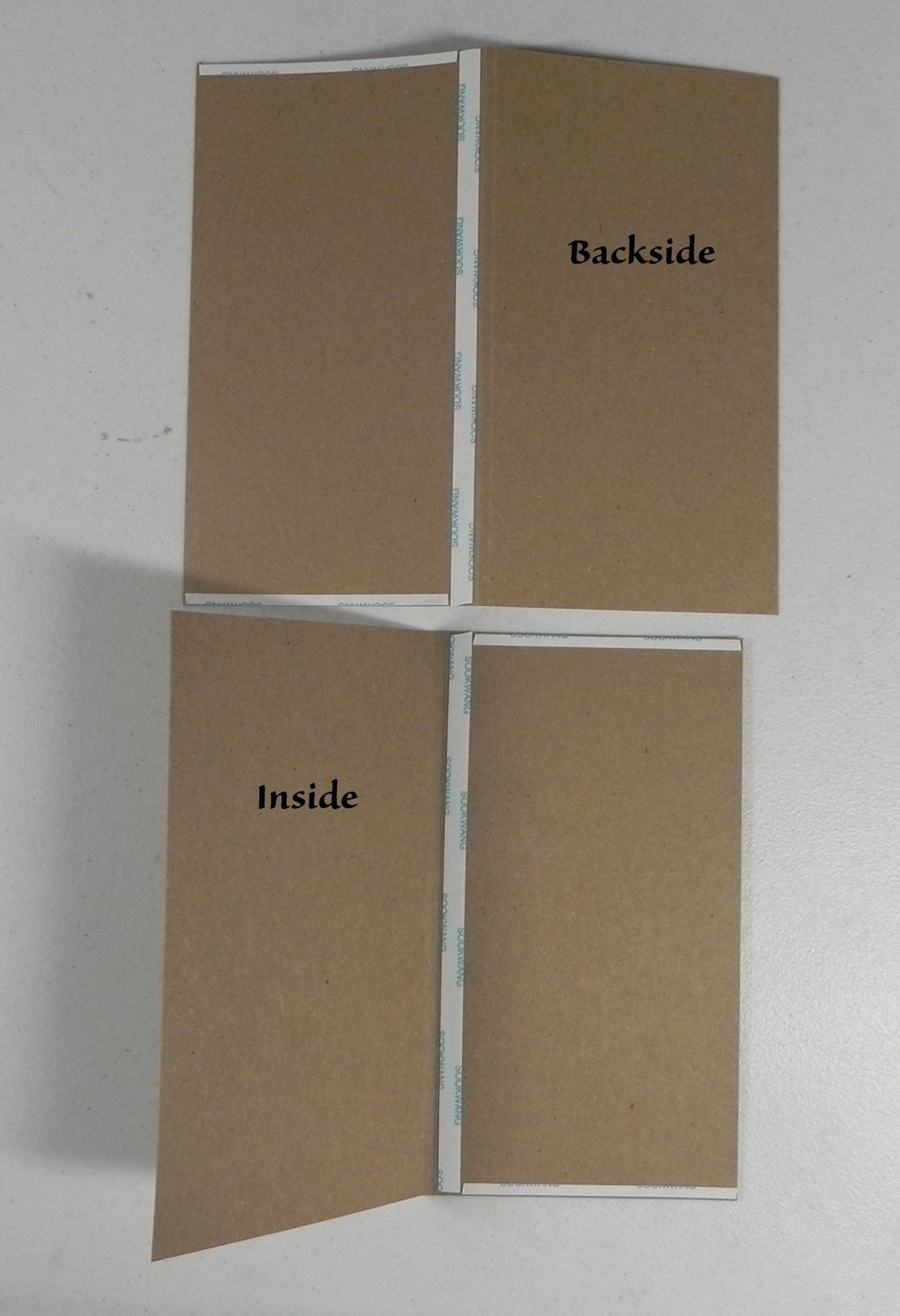 On the pocket pages (6 1/2 x 7 1/8") add tape. On the backside, add 1/4" tape right along the first score line (not on it). Add 1/8" tape to the sides.