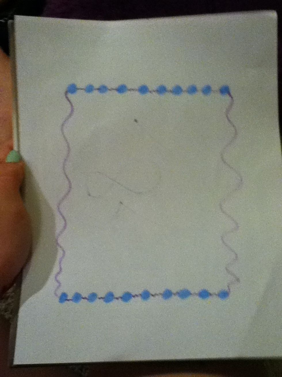 On the second sheet of paper draw a design