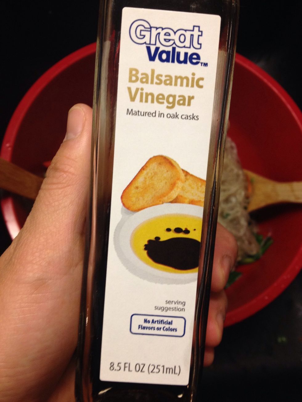 On the side. Mix 3 tablespoon of sugar, 1/3 cup of soy sauce and 1/4 cup of balsamic vinegar.