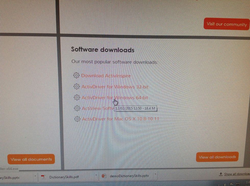 On  the software solutions page download the new driver. Wait for it to load. Click to start installation.