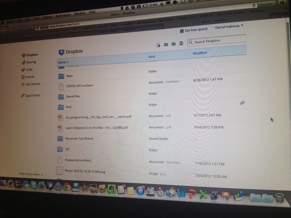On your home page. On your right side by scrolling your mouse pointer. you'll have an option to share link of your file (see the chain icon on Screenshot) click that to generate a link.