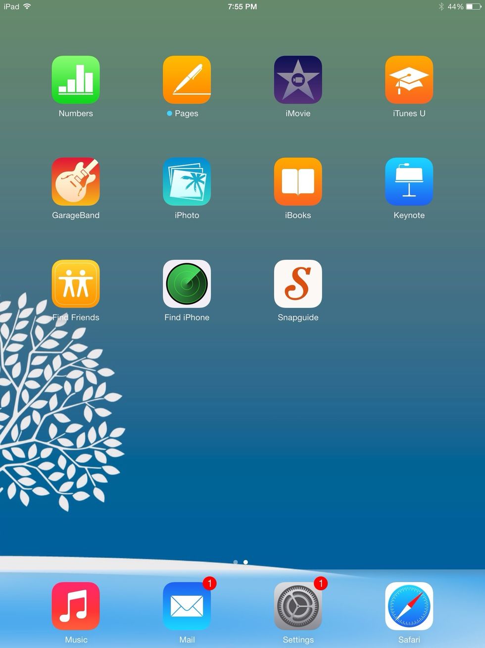 On your Home screen, find the GarageBand app, and tap to open.