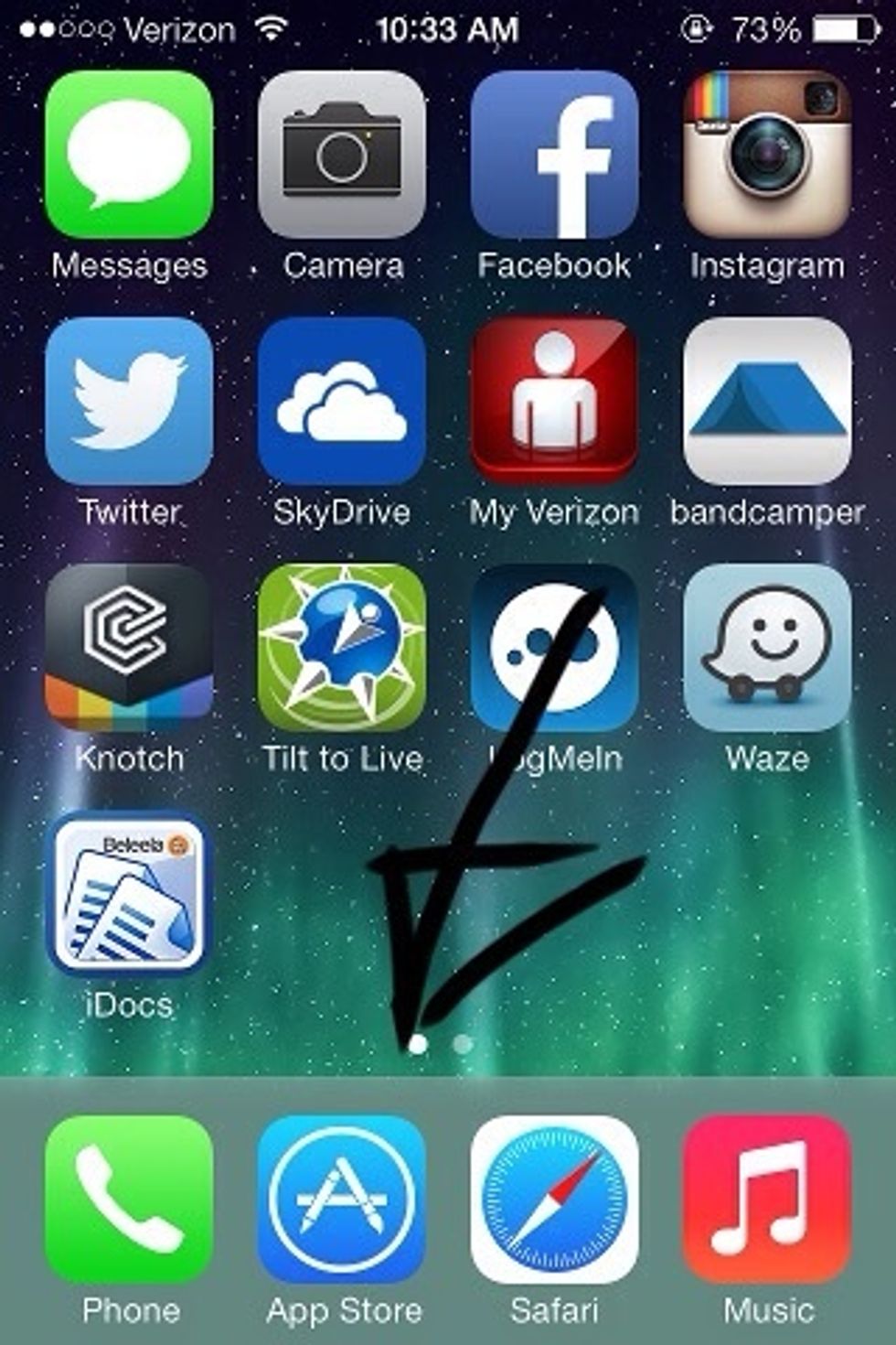 On your iOS device, go into the app store.