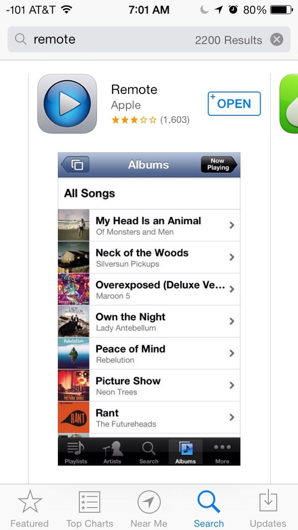 On your iphone go to the App Store and download The App named Remote