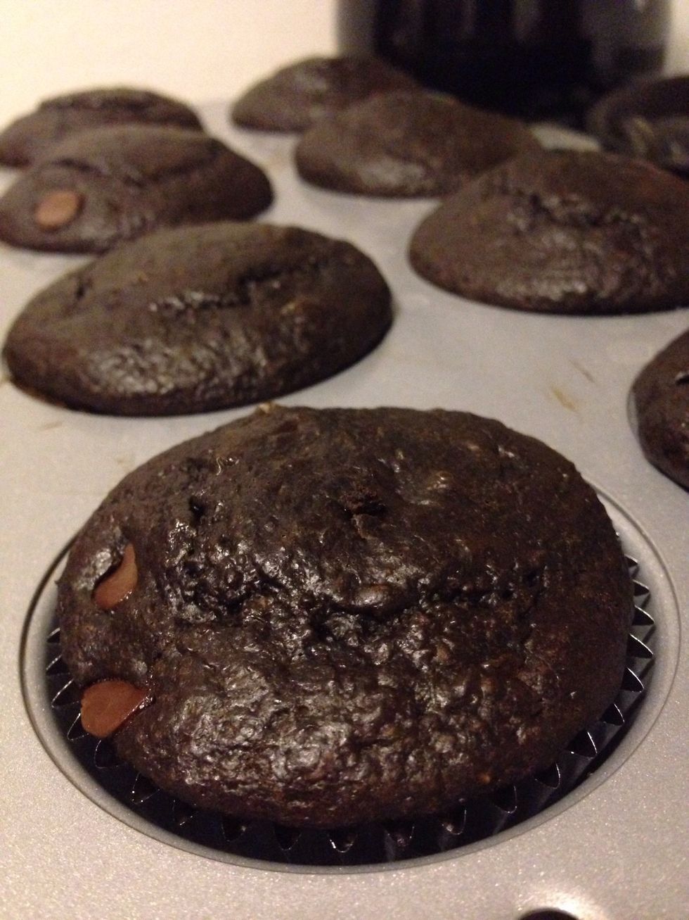 Once a toothpick inserted comes out clean, remove from oven and let cool in pans before removing and enjoying!