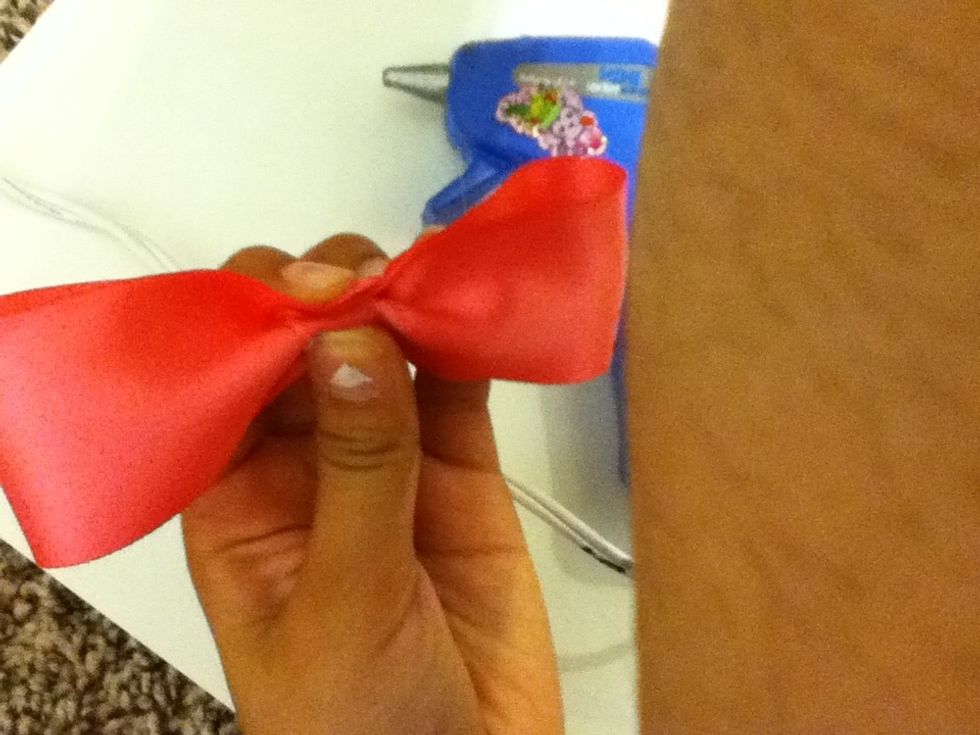 Once again pinch the side up and glue them up