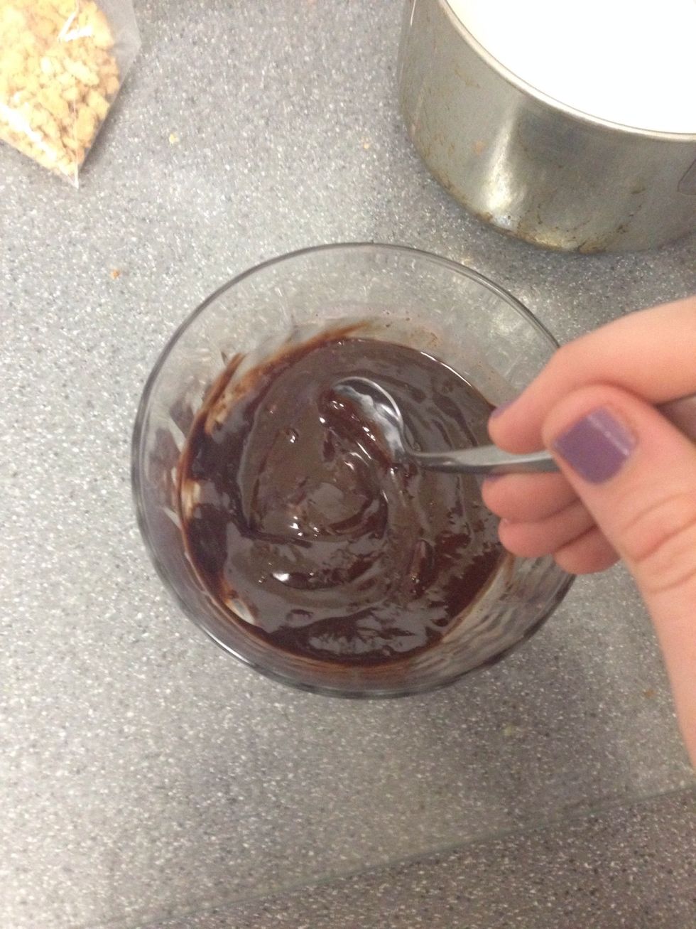 once all chips are melted and there is a thick texture, you're ready to add to jars! (note: if you accidentally pour too much cream, add more chocolate chips. if too many choc chips, add more cream)
