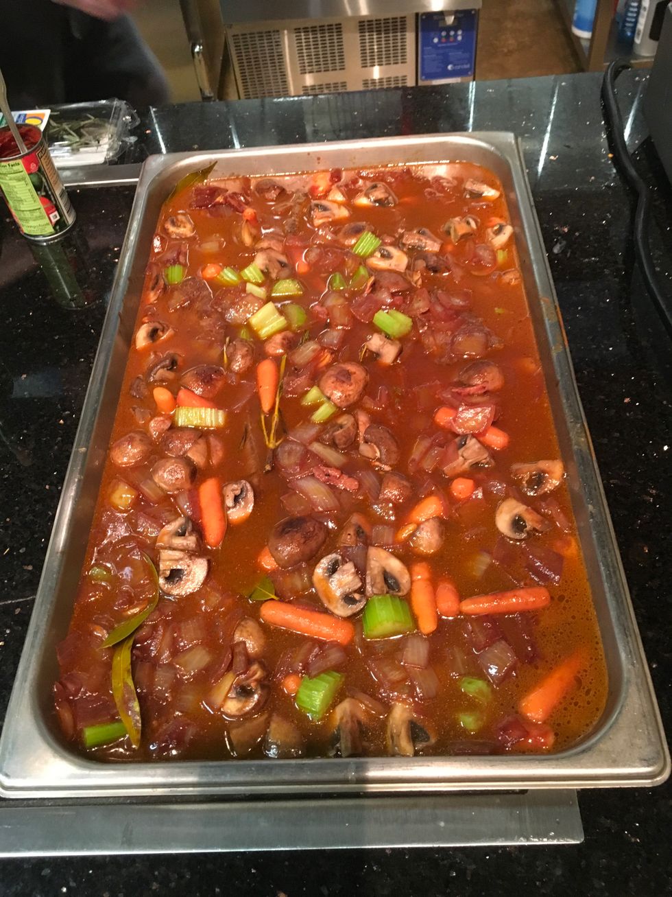 Once all ingredients are added, give a quick stir to make sure all layers are incorporated.