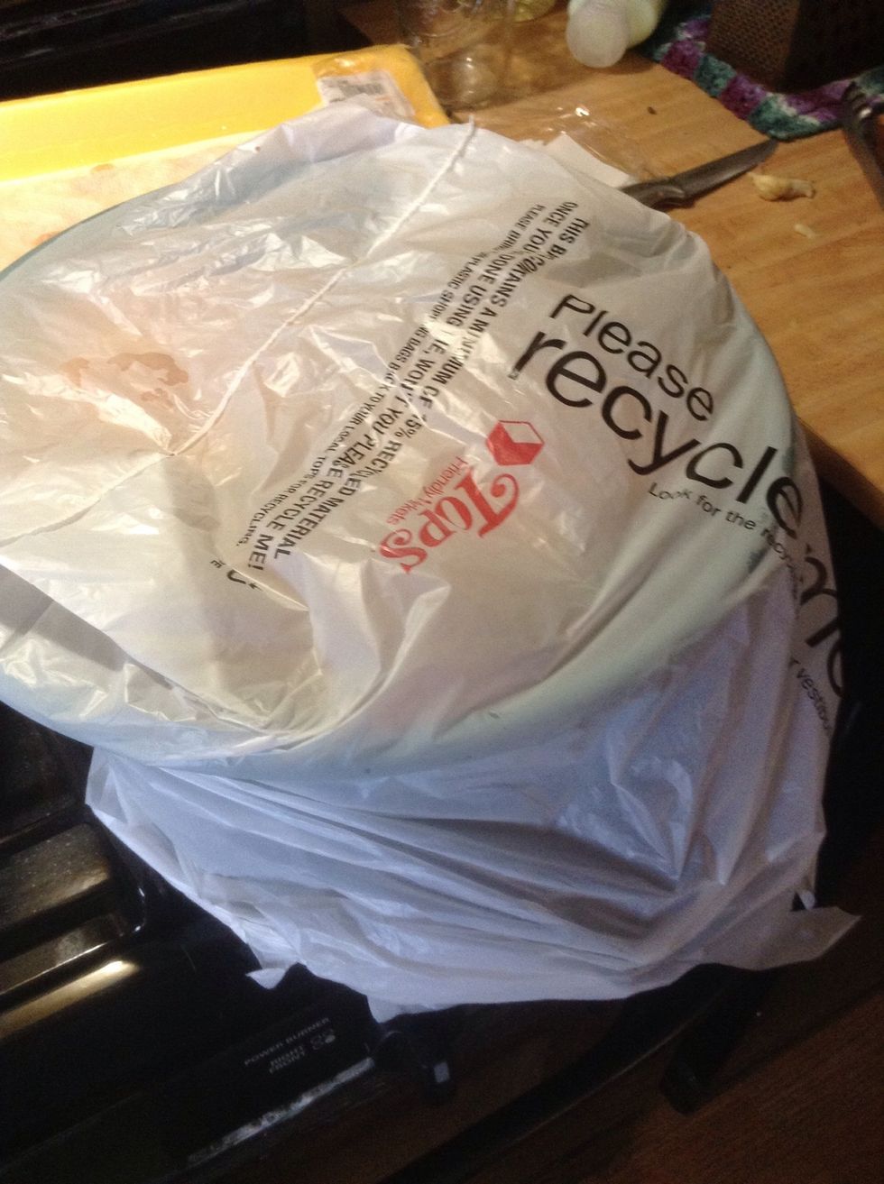 Once all the chicken is pounded and in a large bowl, pour over all the pickle juice and save the pickles to place on sandwich later.