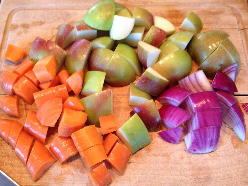 Once all your ingredients are ready, place them into a blender with 4 cups of water and blend. Add the final 2 cups of water after you are done blending and blend further. www.PowerofFood.com