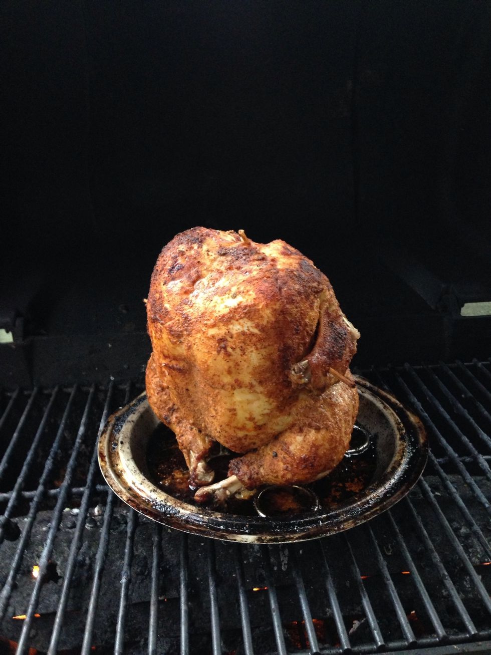 Once at 190 degrees, remove foil and baste with the finishing sauce. Let cook another 5 minutes.