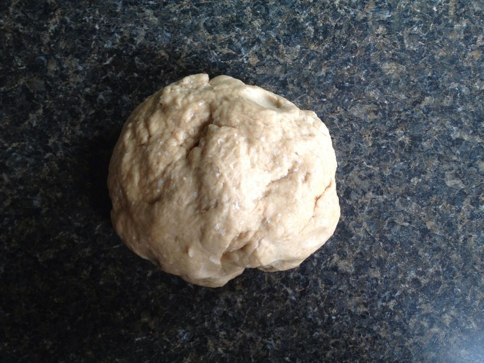 Once at least 30 minutes have elapsed, remove dough and place on clean surface.