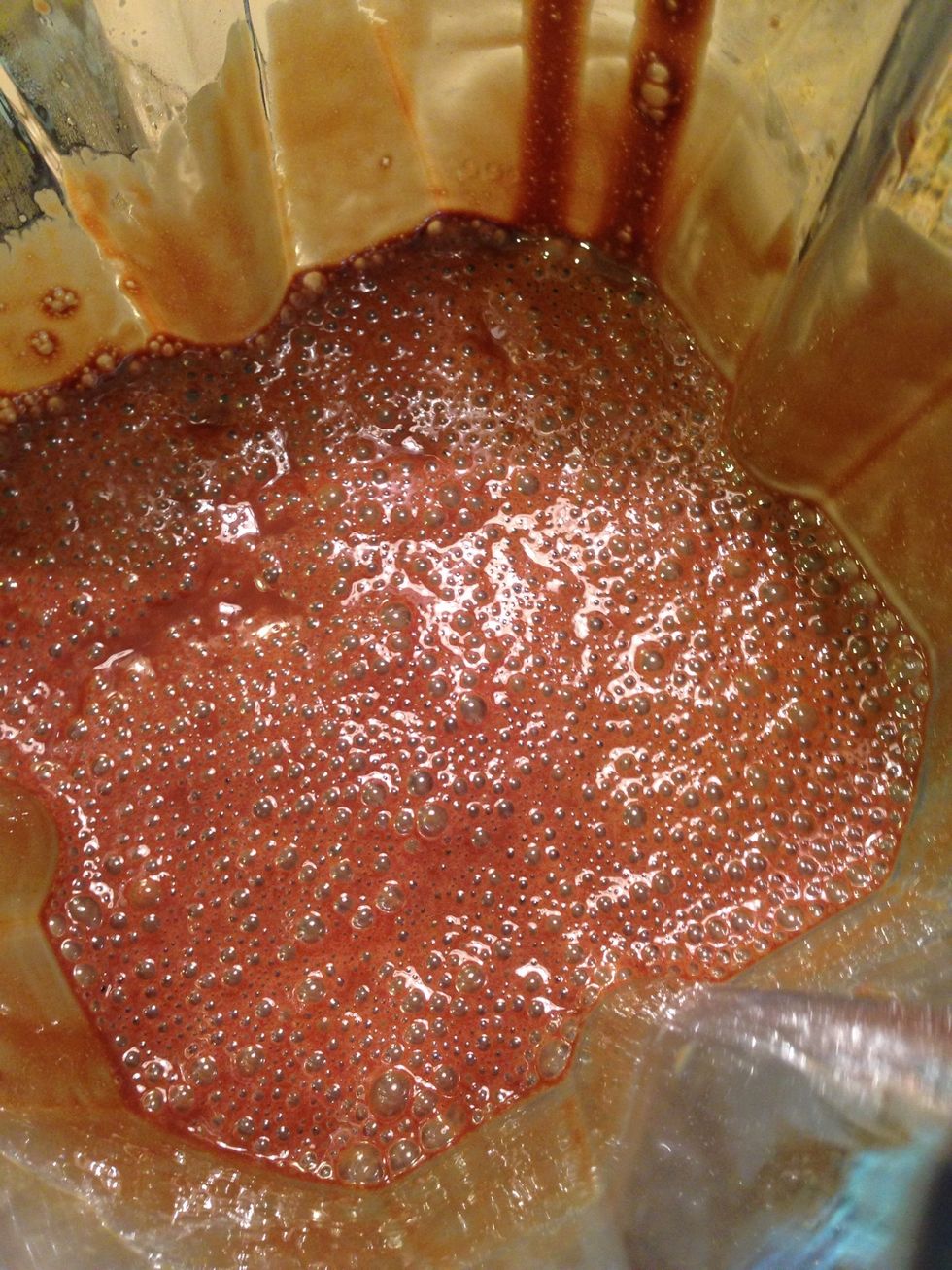 Once blended, it might be a bit frothy. Don't worry, everything will be fine.