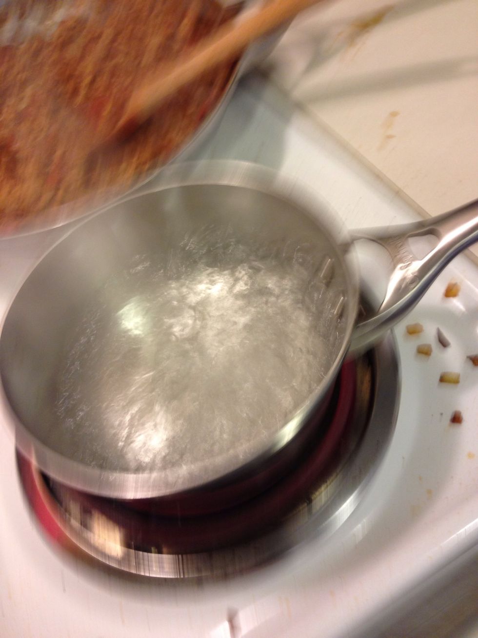 Once boiling, add your egg for 60 seconds, that's it! Then run it under cold water to stop cooking, this is coddling the egg to ensure there is no bacteria on the raw egg