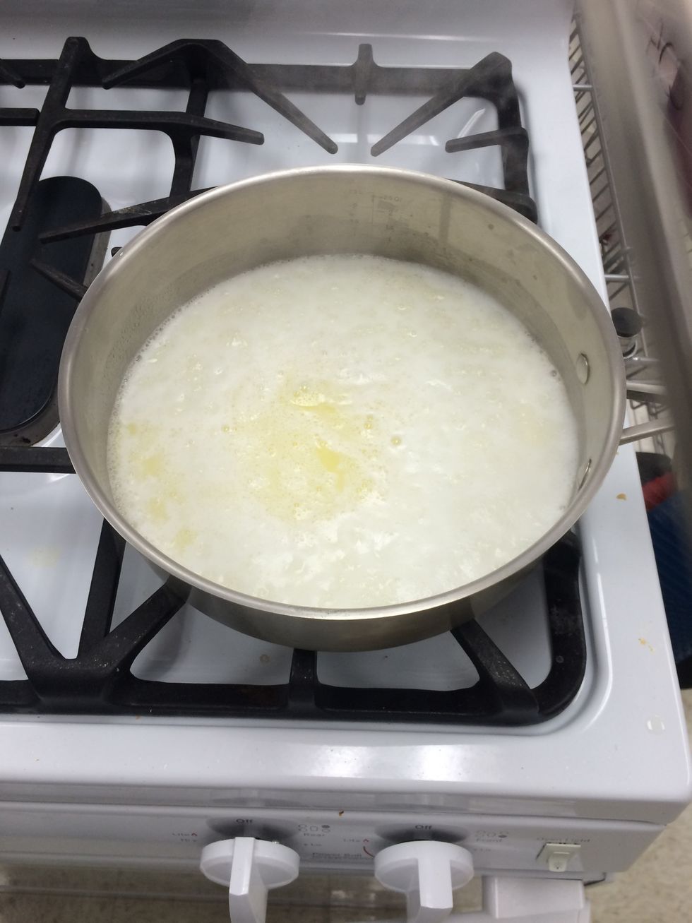 Once boiling, remove from heat