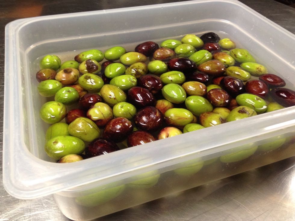 Once brined place into jars to seal