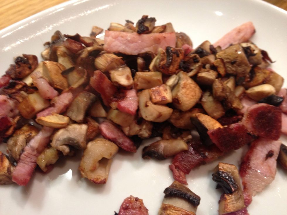 Once brown remove from the pan and put to one side