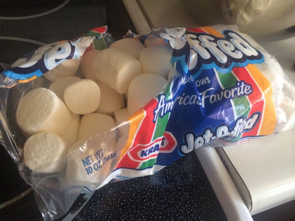 Once butter is completely melted add full bag of marshmellows