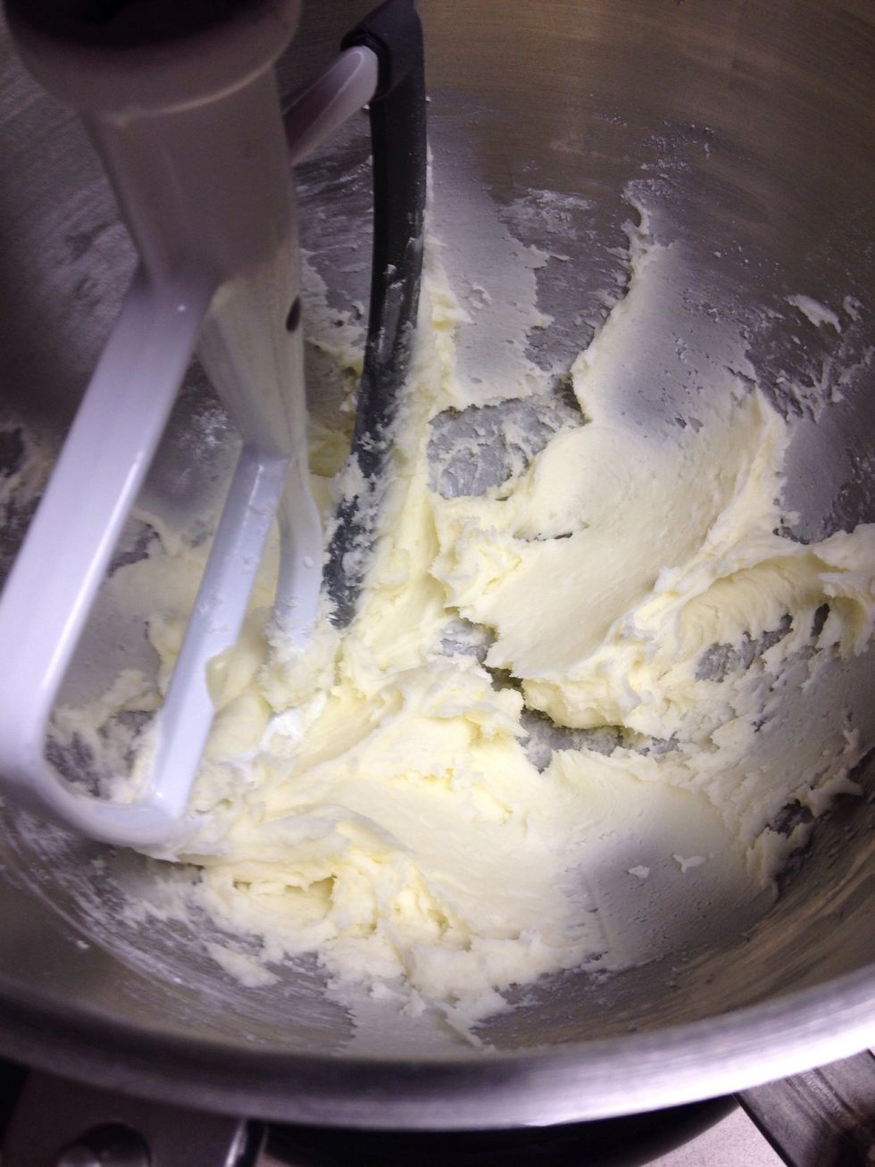 Once completely incorporated, add the two extracts