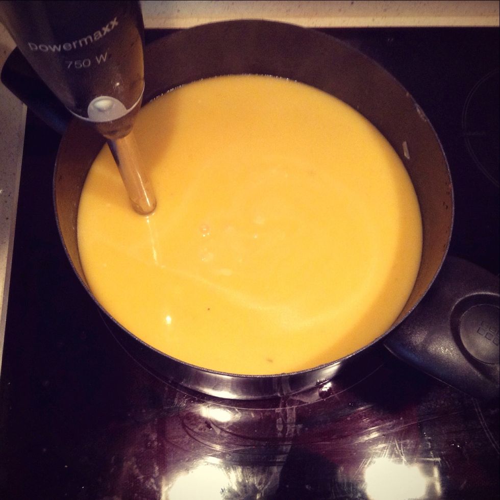 Once cooked, blend until smooth (be careful if it's still hot).