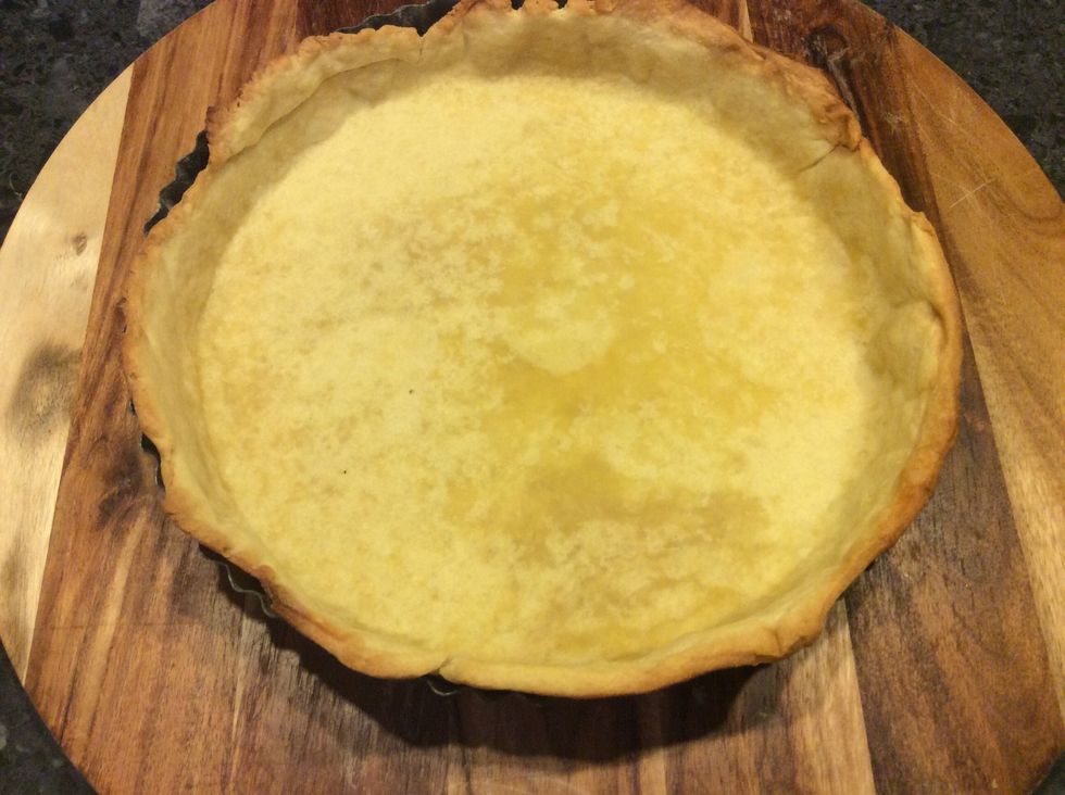 Once cooked takeout baking paper and pie weights, cook for a further 5 minutes, once done It's now ready to fill with your filling.