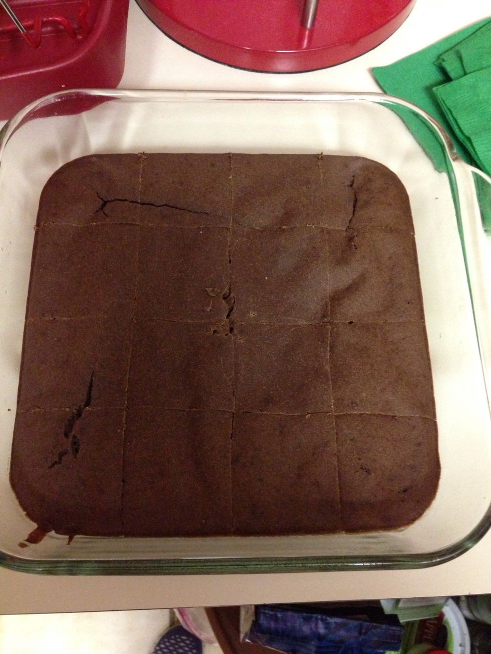 Once cool, cut into 16 pieces.