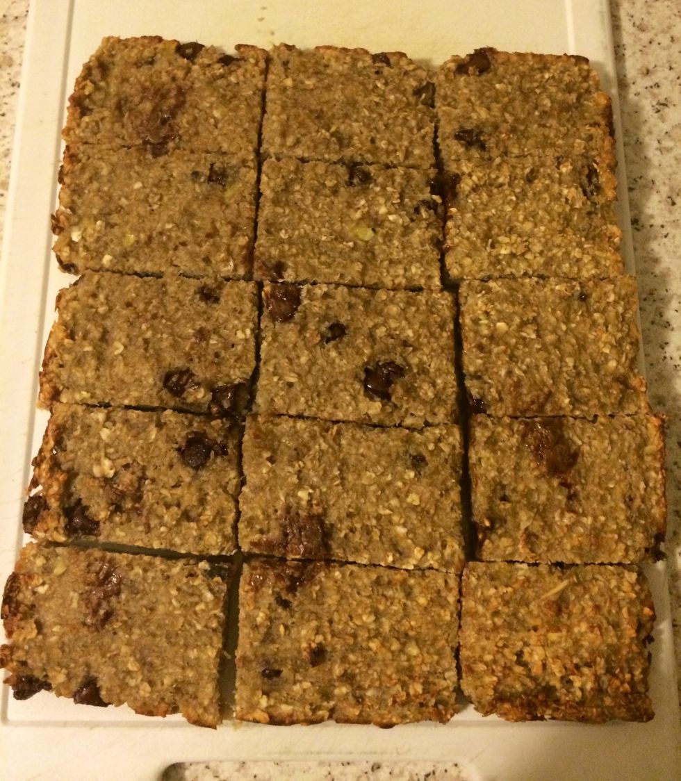 Once cool, cut into bar shapes/squares.