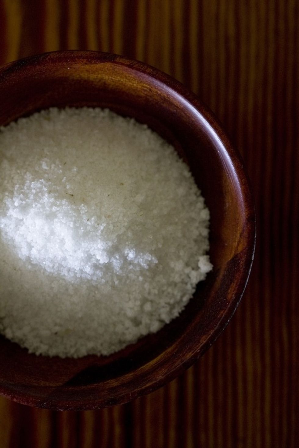 Once cool pulse in the grinder to break up any large salt clots.