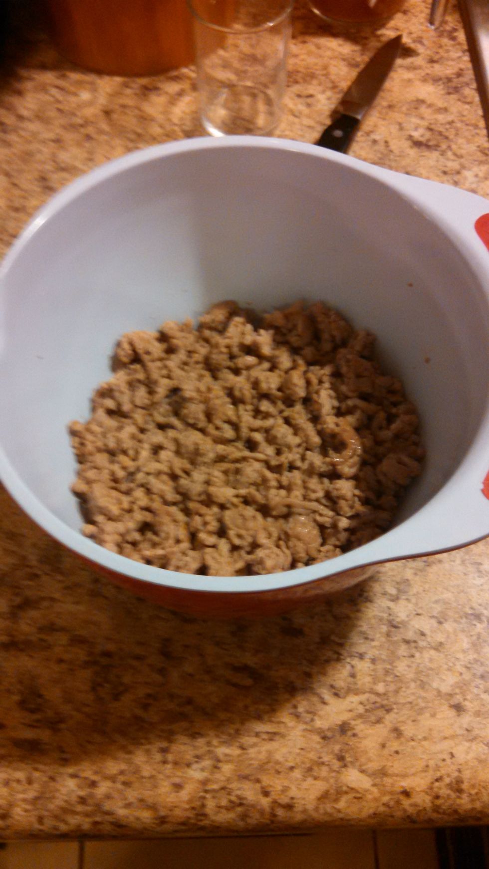 once cooled put in mixing bowl