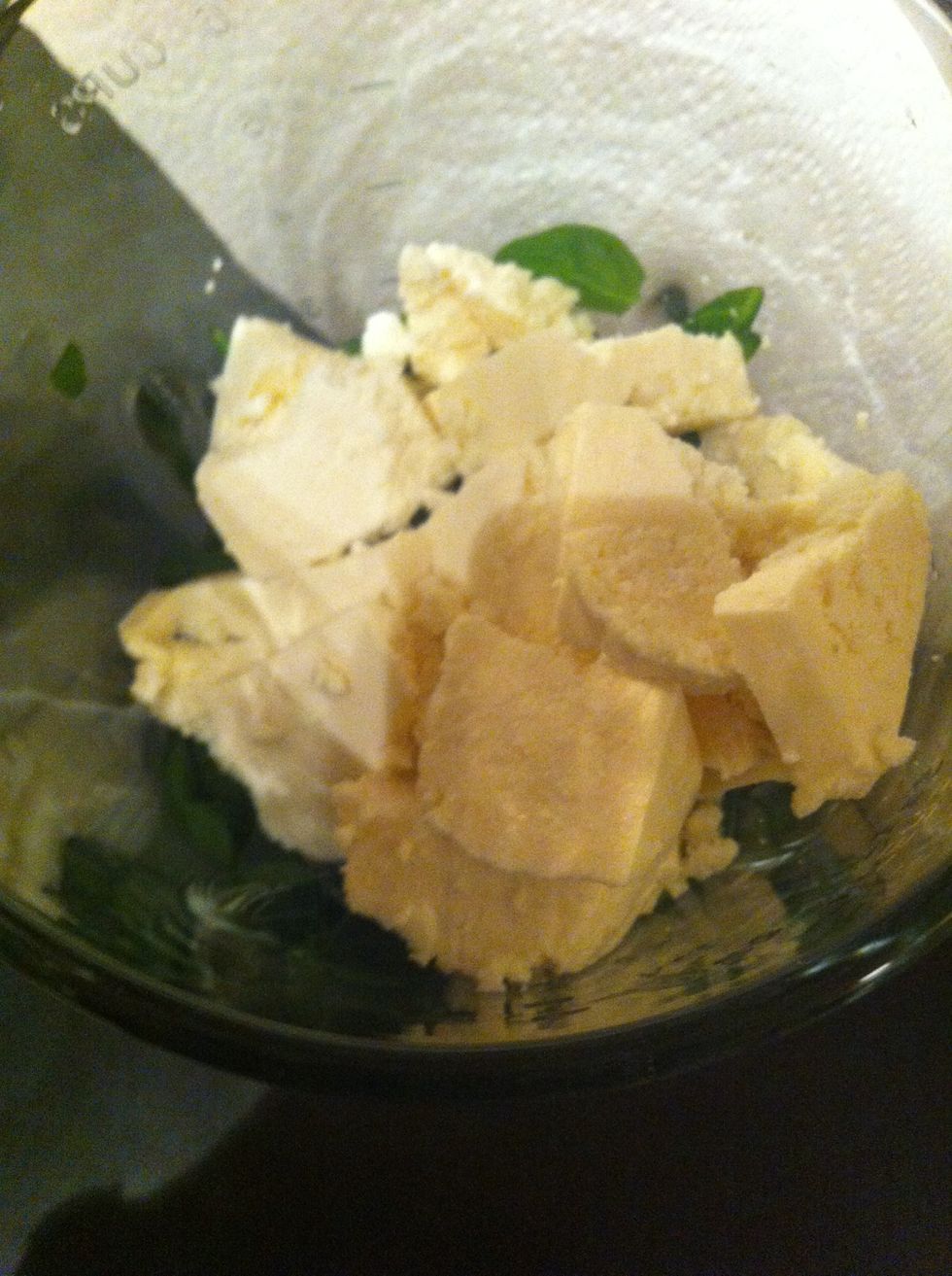 Once cut put into the blender