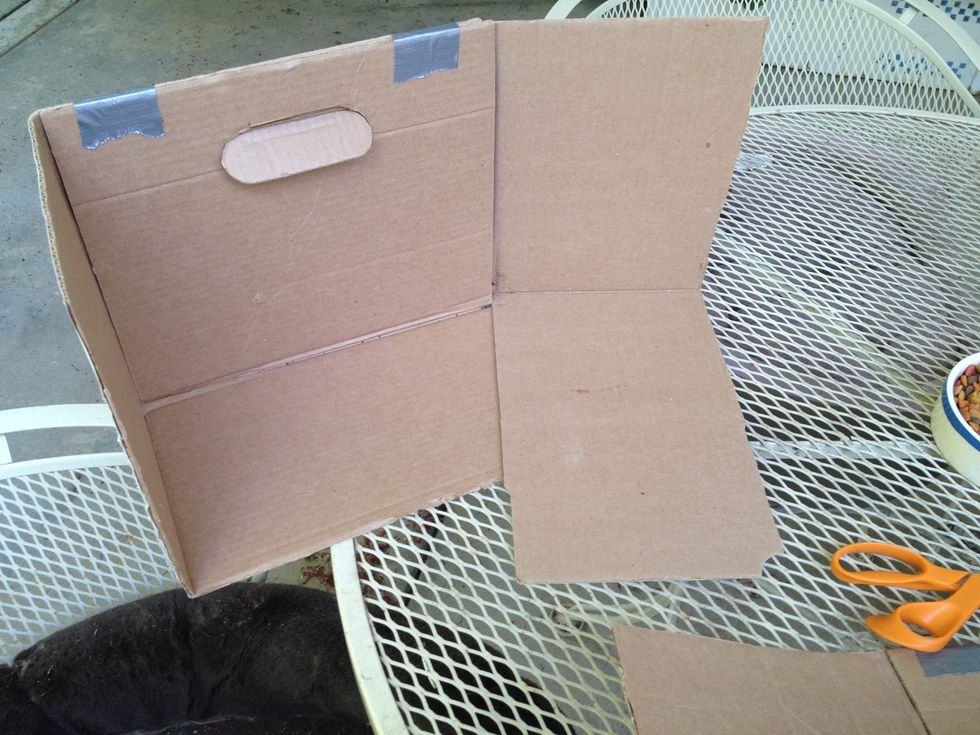 Once cut there should be two layers of bottom material.