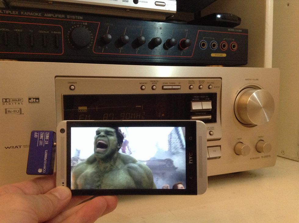 Once desired volume is set, you can still make change remotely using the volume control on your droid phone.