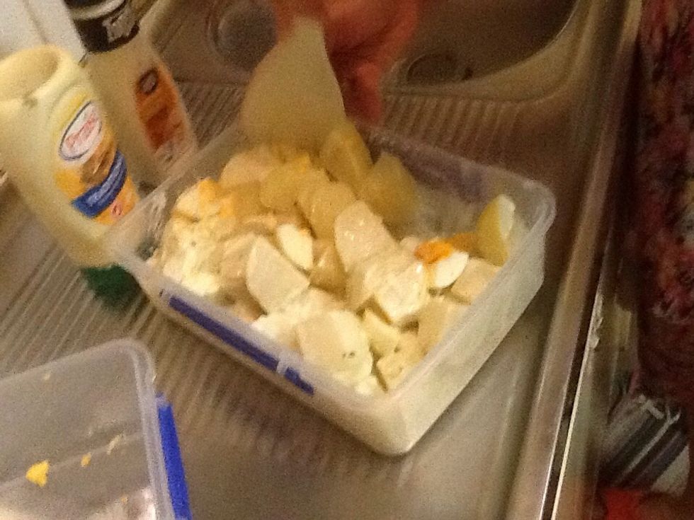 Once done.... Add mayonnaise to it as well as the ZOOSH Creamy Potato sauce and enjoy ( served hot, warm or cold )