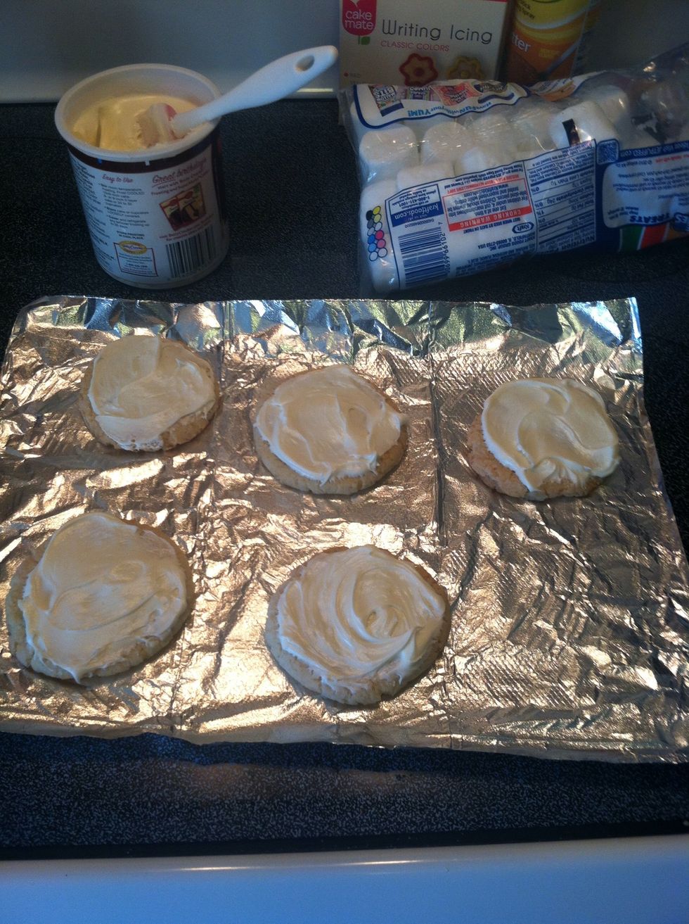 Once done, and completely cooled, ice your cookies. You can eat a cookie at this time if you like \ud83d\ude09