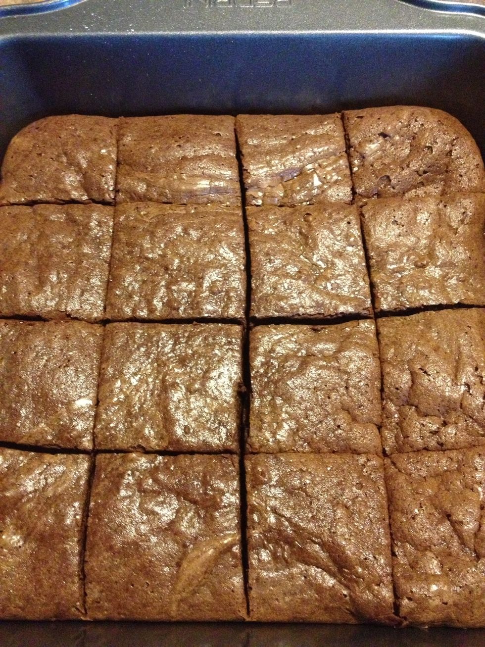 Once done, cut into squares.