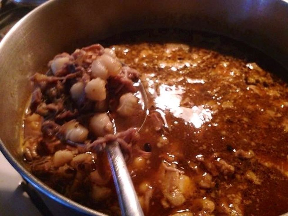 Once done, plate immediately and serve hot into a bowl. You can add cilantro and avocado to the bowl of delicious and spicy Mexican Pozole!