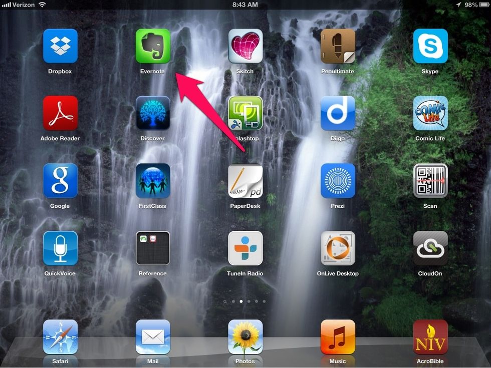Once downloaded and installed open the app on your mobile device. In this tutorial I'm using an iPad.