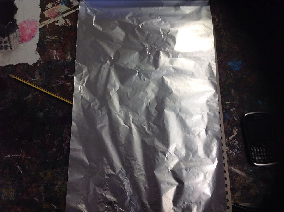 Once dry cover the image in tinfoil