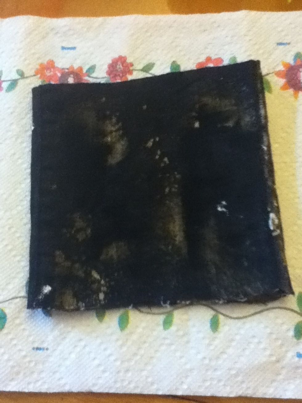 Once dry, flip it over.