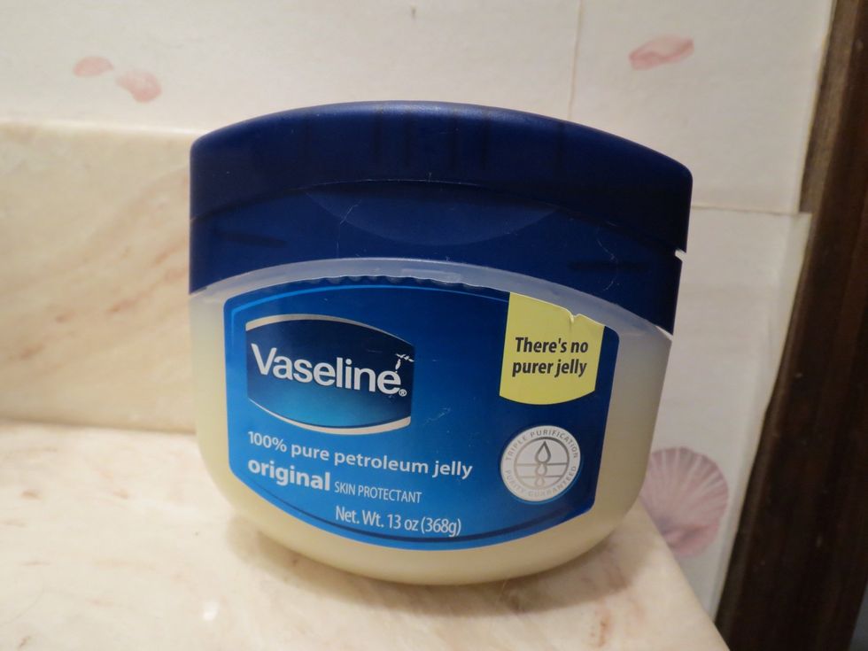 Once dry, gently massage Vaseline on to the shaved area until your skin is soft.