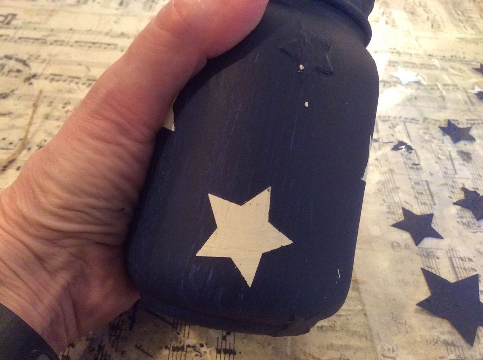 Once dry, remove the stickers carefully. You can use a little pick to lift the edges to make it easier.