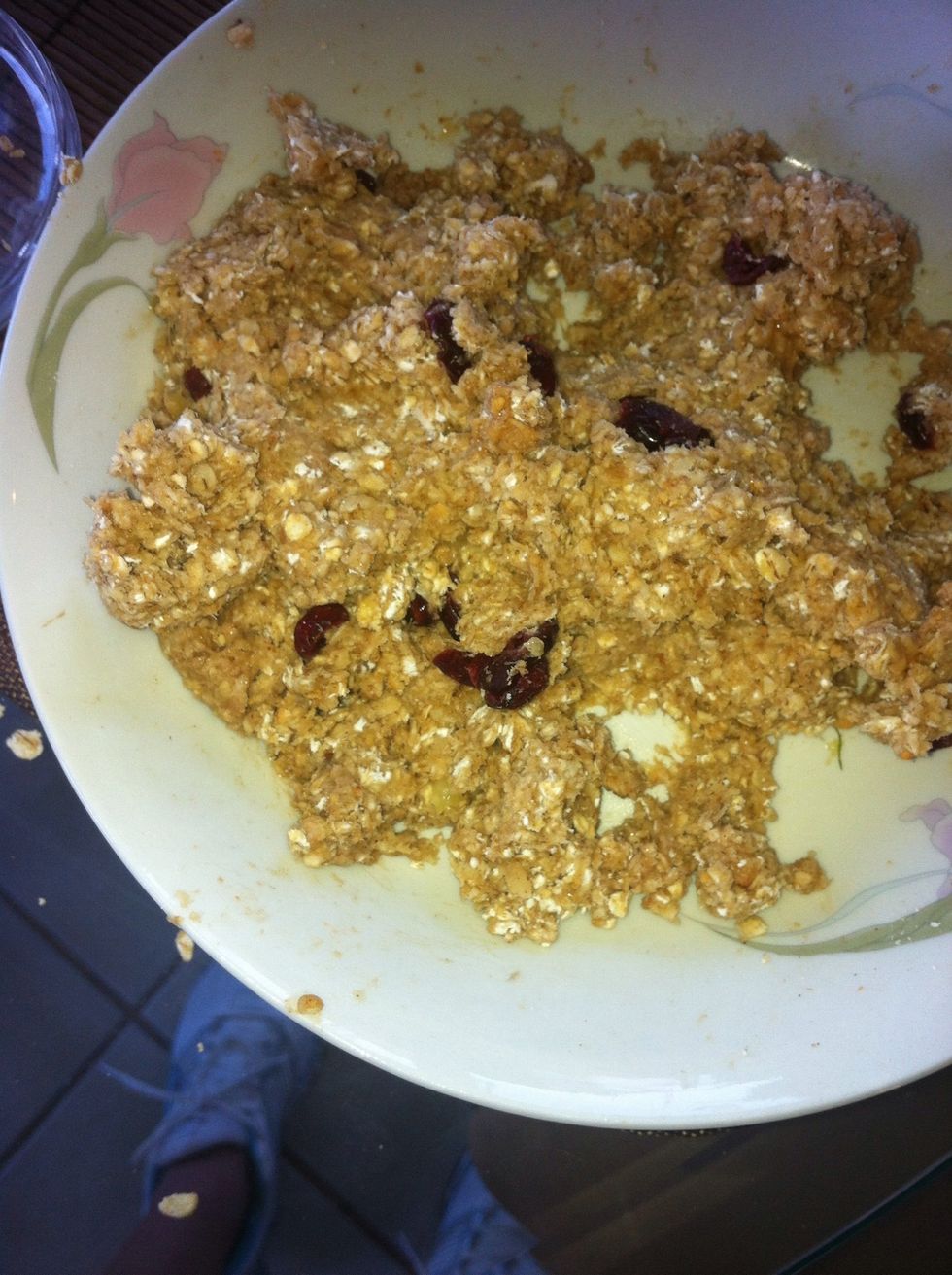 Once everything is mixed together it looked like this!