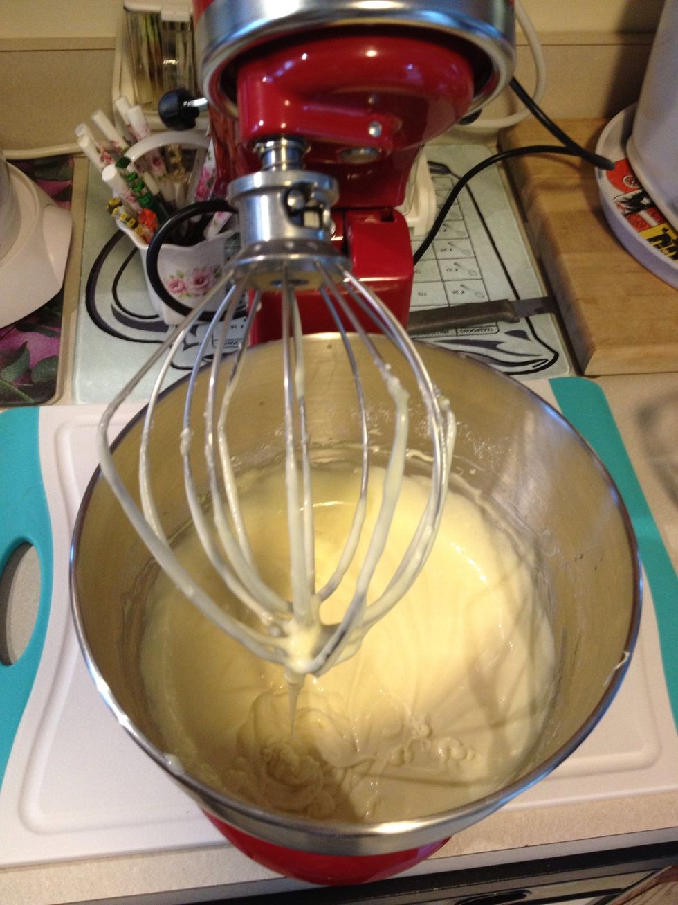 Once everything is smooth set up the cupcake pans