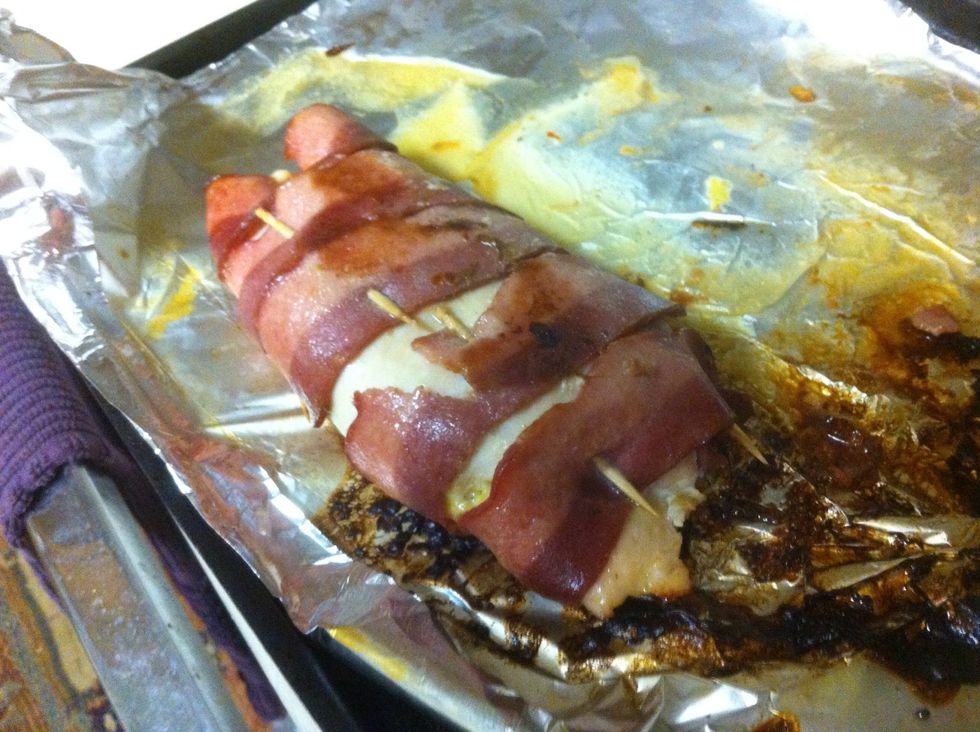 Once finished, take out the toothpicks. Much easier if you counted before.