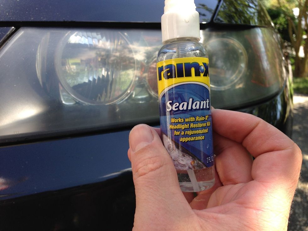 Once finished with pad 3, rinse and dry completely.  Now that all the grime is gone, we need to seal the lens surface.