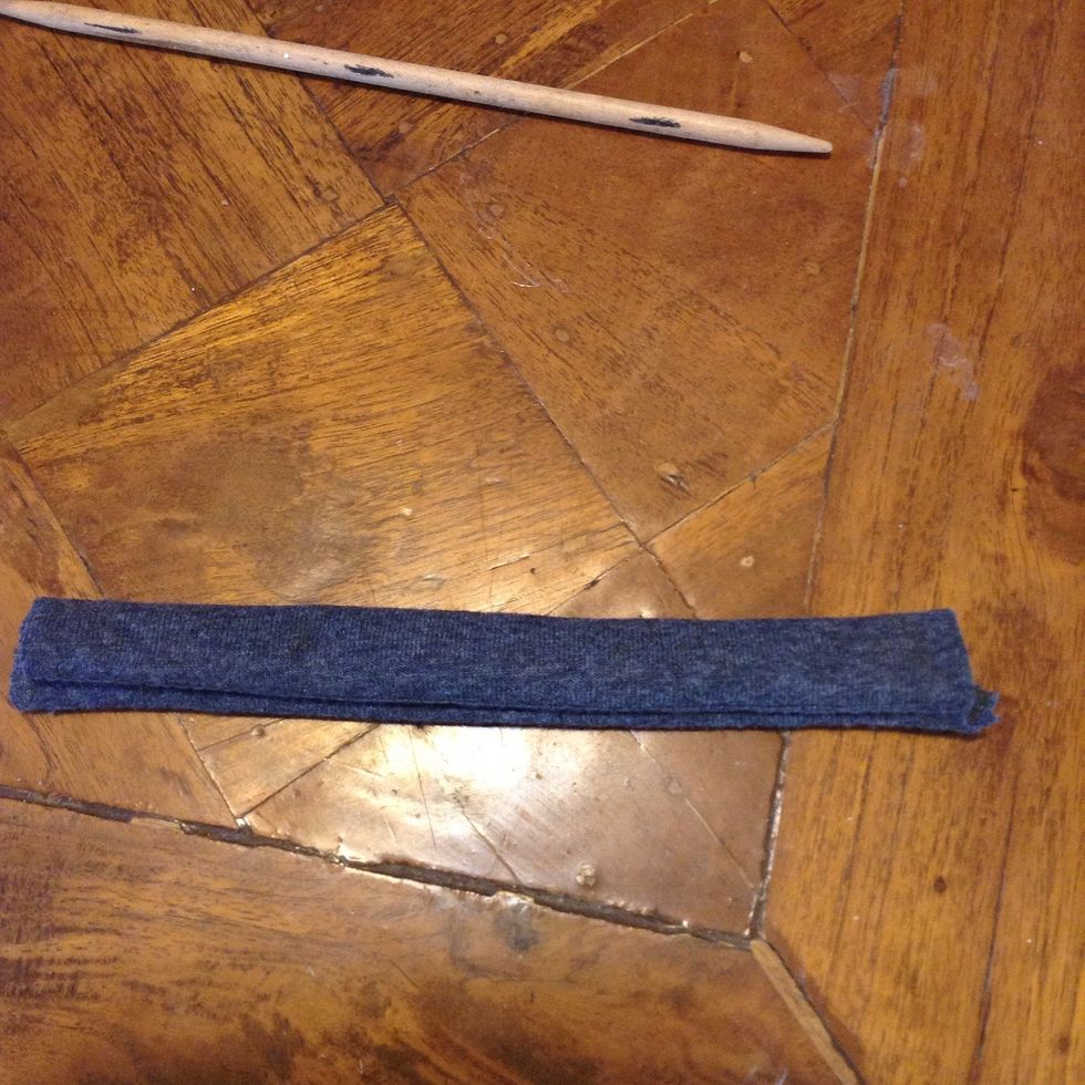 Once flipped, you should have a small tube