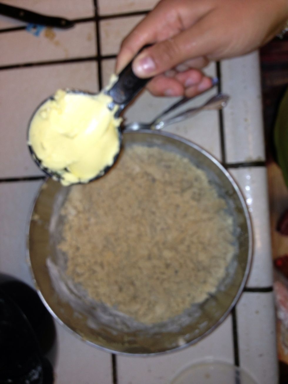 Once flour has been absorbed slowly add the crisco