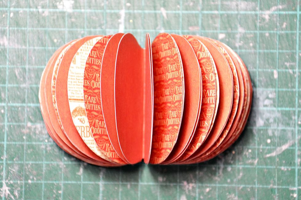 Once glue is dry start to fold out.