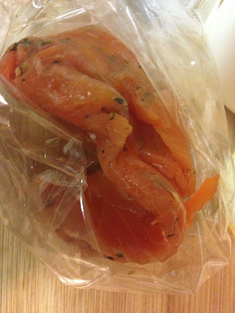 Once gravlax is sliced thin keep cold until serving.